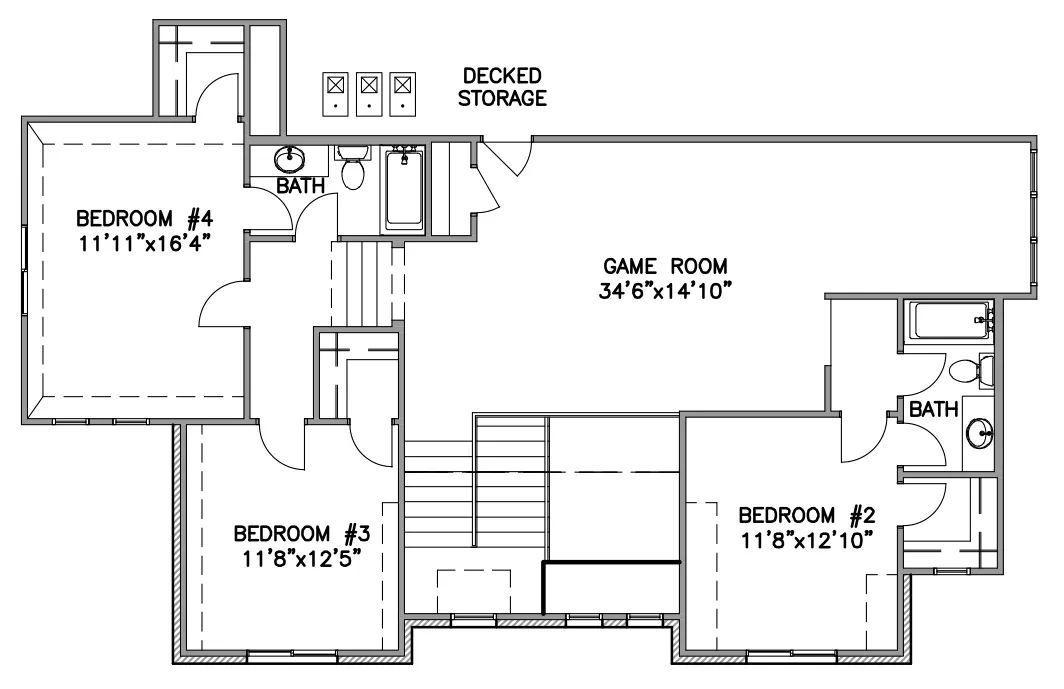 Second FloorAddison A Floor Plan by Ruhl Construction