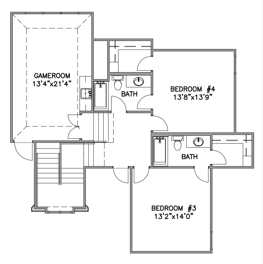 Second Floor Melbourne Floor Plan by Ruhl Construction 1