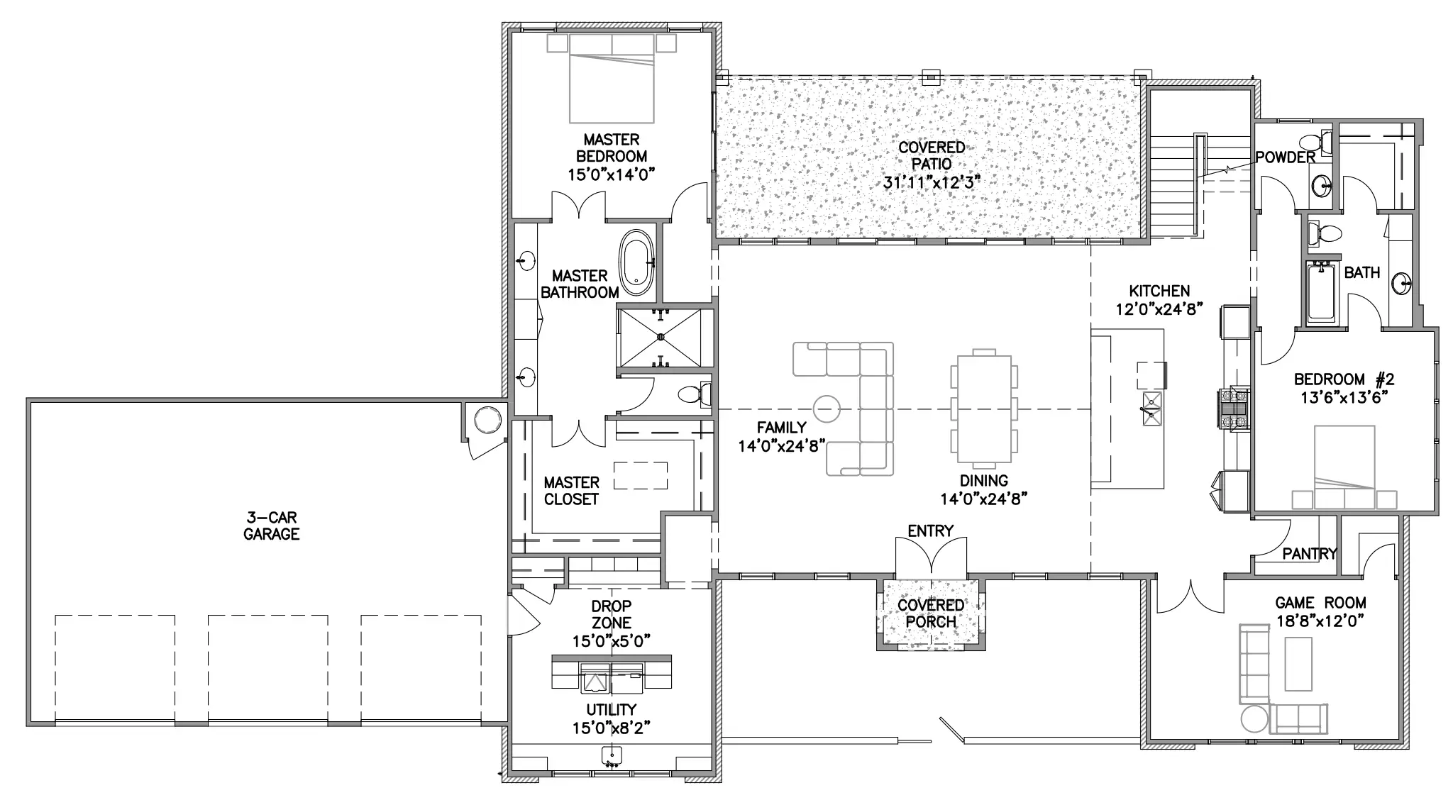 First Floor Ella Floor Plan by Ruhl Construction