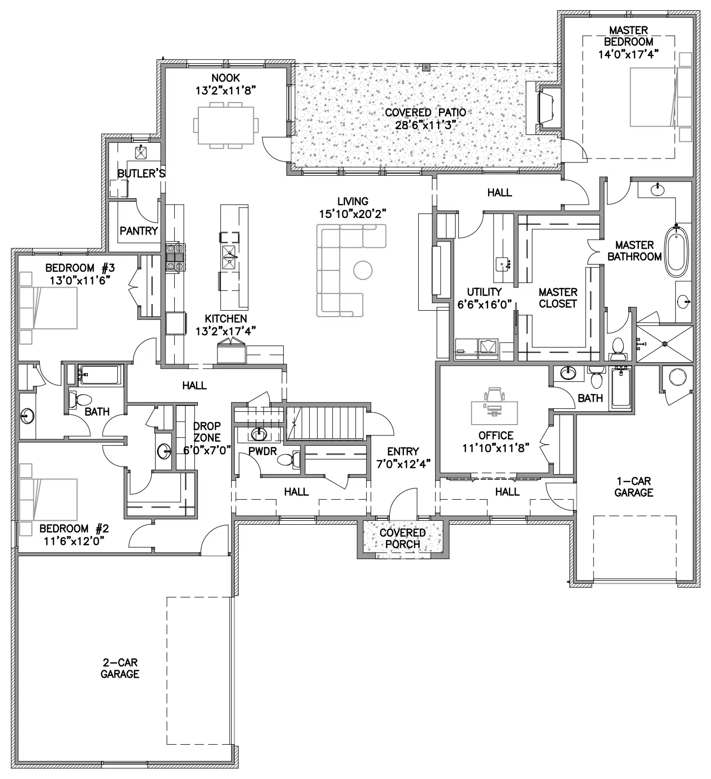 First Floor Newport Floor Plan by Ruhl Construction