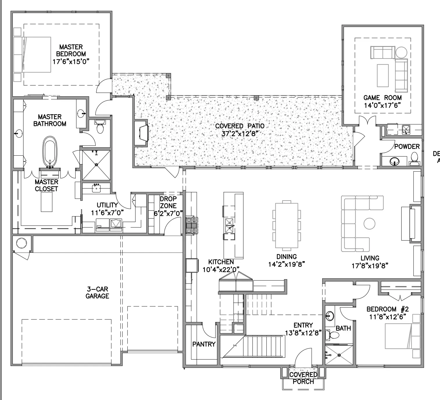 First Floor Preston Floor Plan by Ruhl Construction