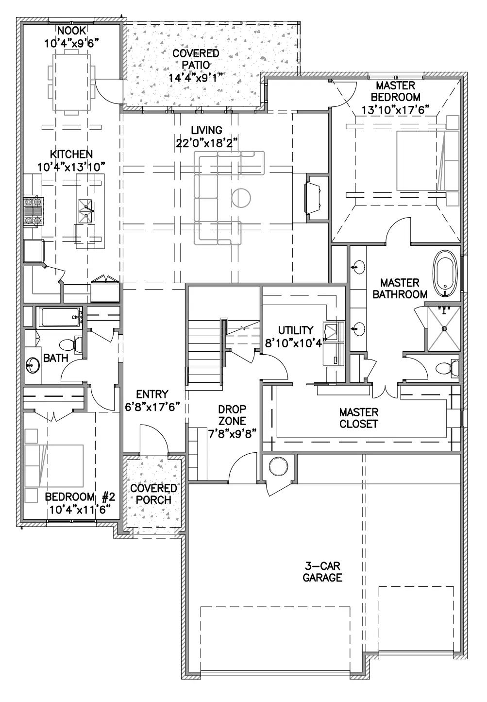First Floor Taylor Floor Plan by Ruhl Construction