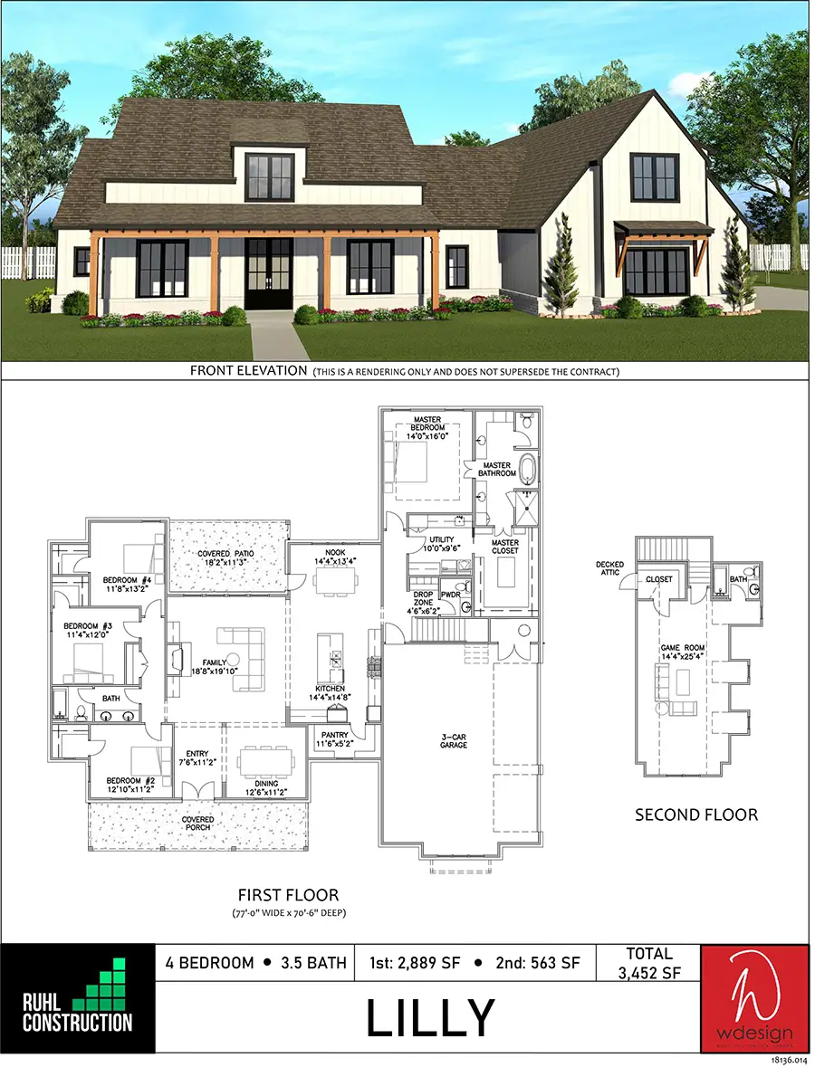 Lilly Floor Plan by Ruhl Construction