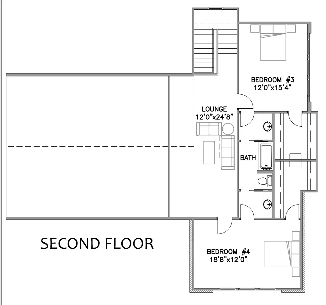 Second Floor Ella Floor Plan by Ruhl Construction