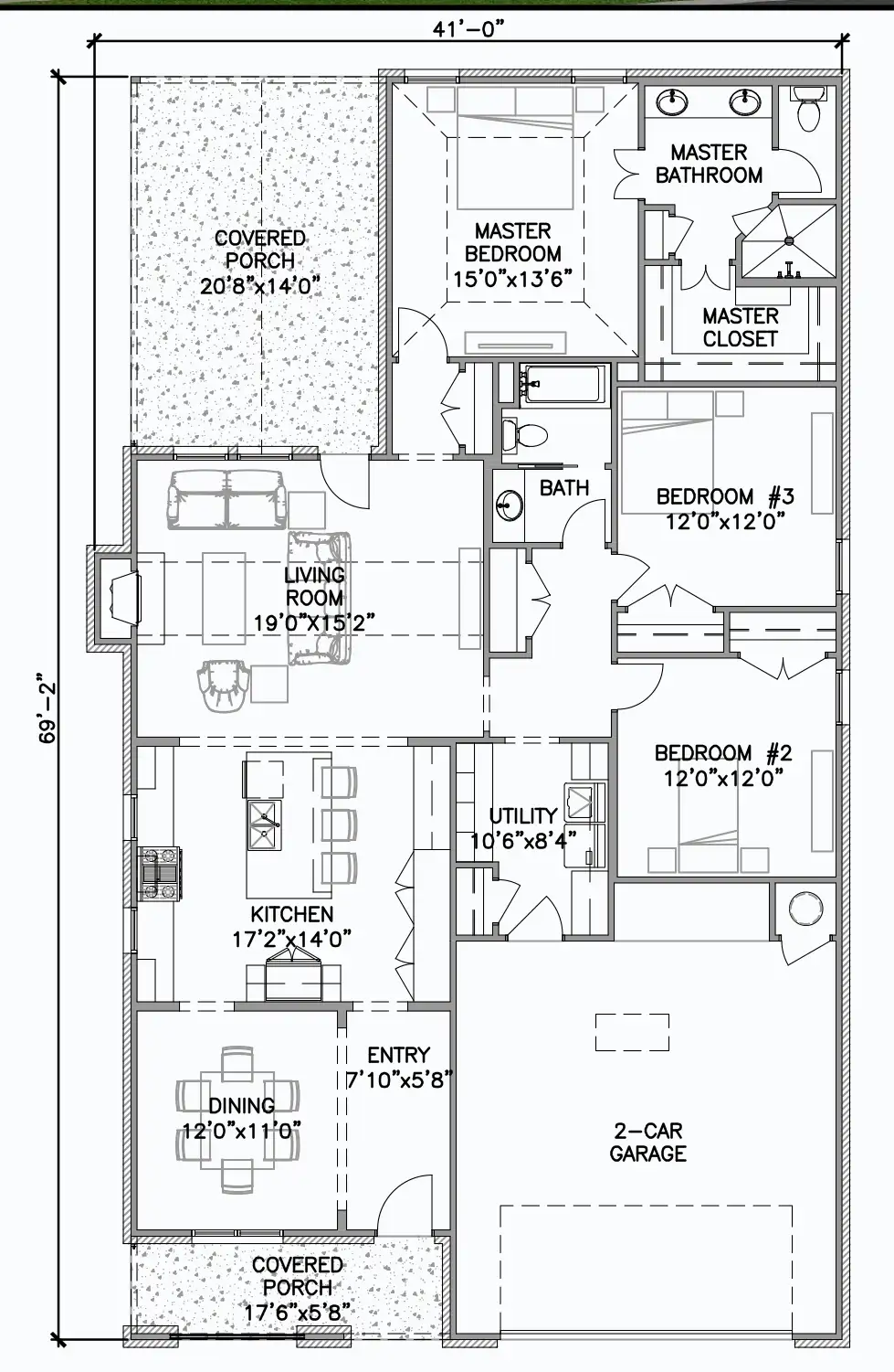 First Floor Cimarron Floor Plan by Ruhl Construction