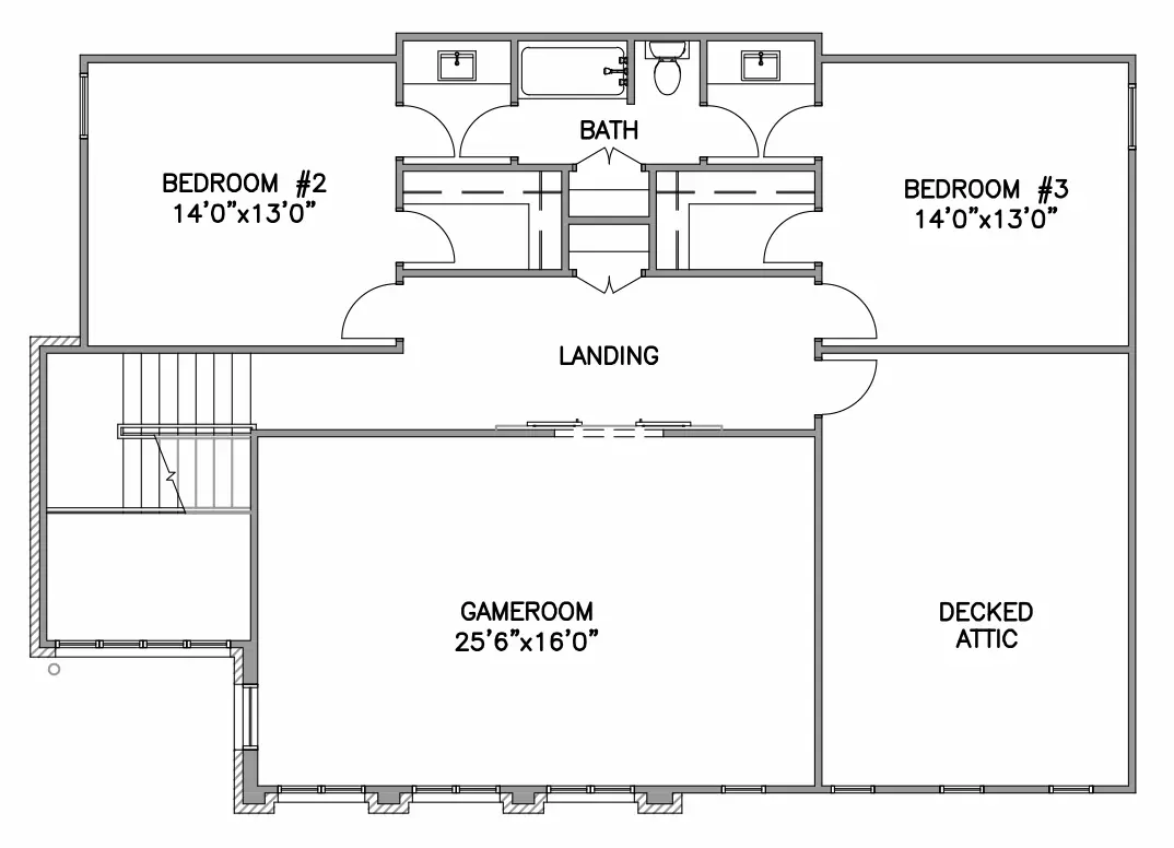 Second Floor Adelaide D Floor Plan by Ruhl Construction