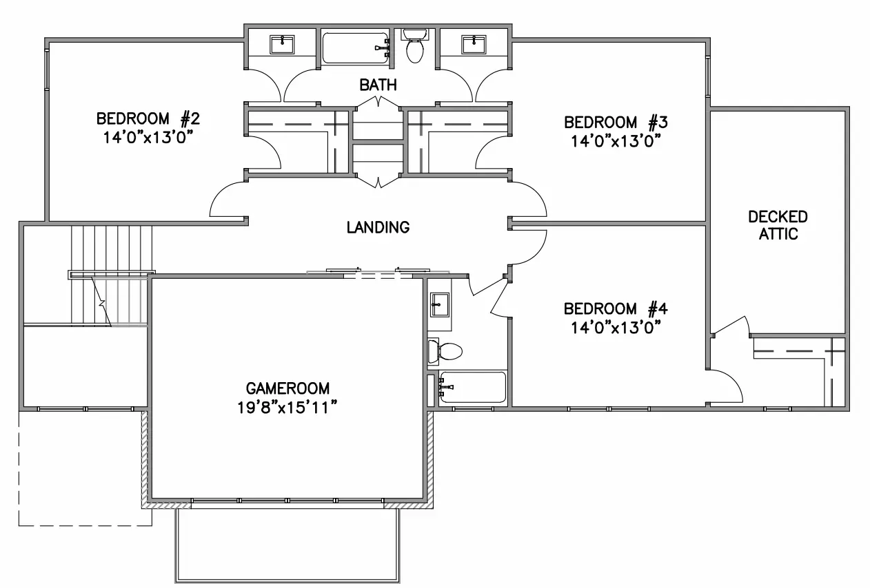 Second Floor Adelaide E Floor Plan by Ruhl Construction